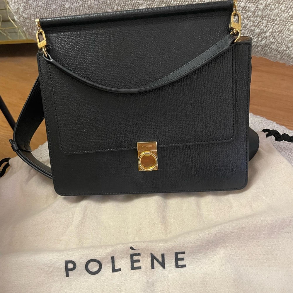 Excellent condition Polène Numero Sept crossbody bag in the textured black